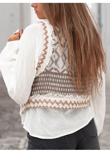 Casual embroidered cardigan