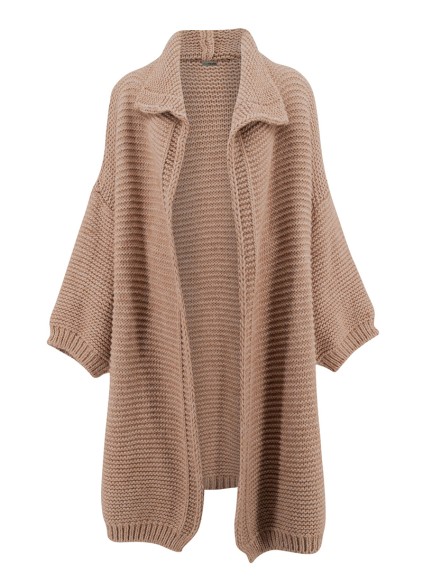 Casual knitted long cardigan