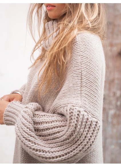 Casual Wide puff sleeves sweater