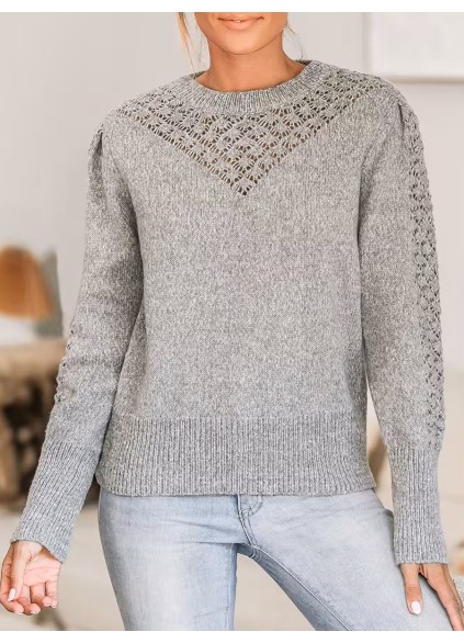 Charcoal Cutout Fitted Sweater