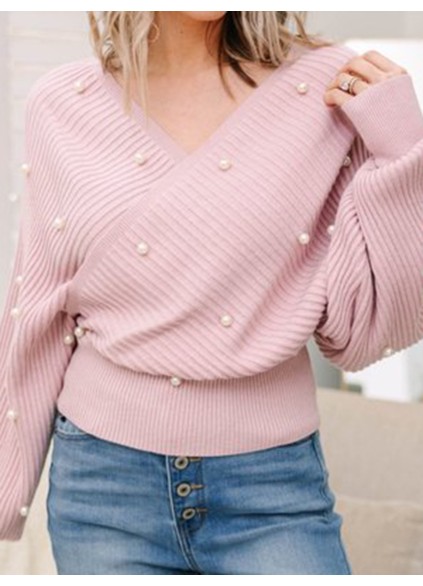Blush Pink Embellished Sweater